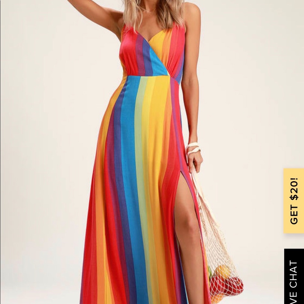 Rainbow long dress